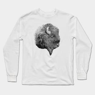 Bison portrait 2 Long Sleeve T-Shirt